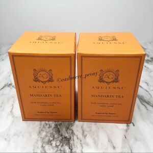 2X Aquiesse Mandarin Tea Candles 6.5oz each